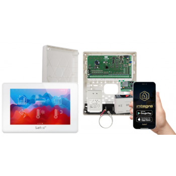 ZESTAW ALARMOWY SATEL INTEGRA 64 + INT-TSH2-W + OPU-3P + AWT682 + 17Ah + INT-GSM LTE